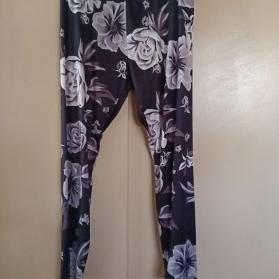 Just Fashion Now Women's Cotton Blend Floral Leggings Size 2XL